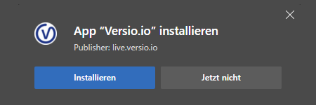 Progressive web app support for Versio.io UI